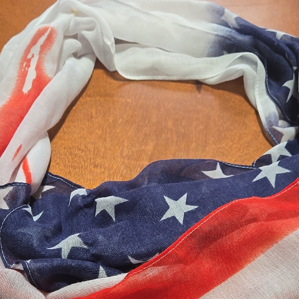 Patriotic Stars and Stripes Scarf